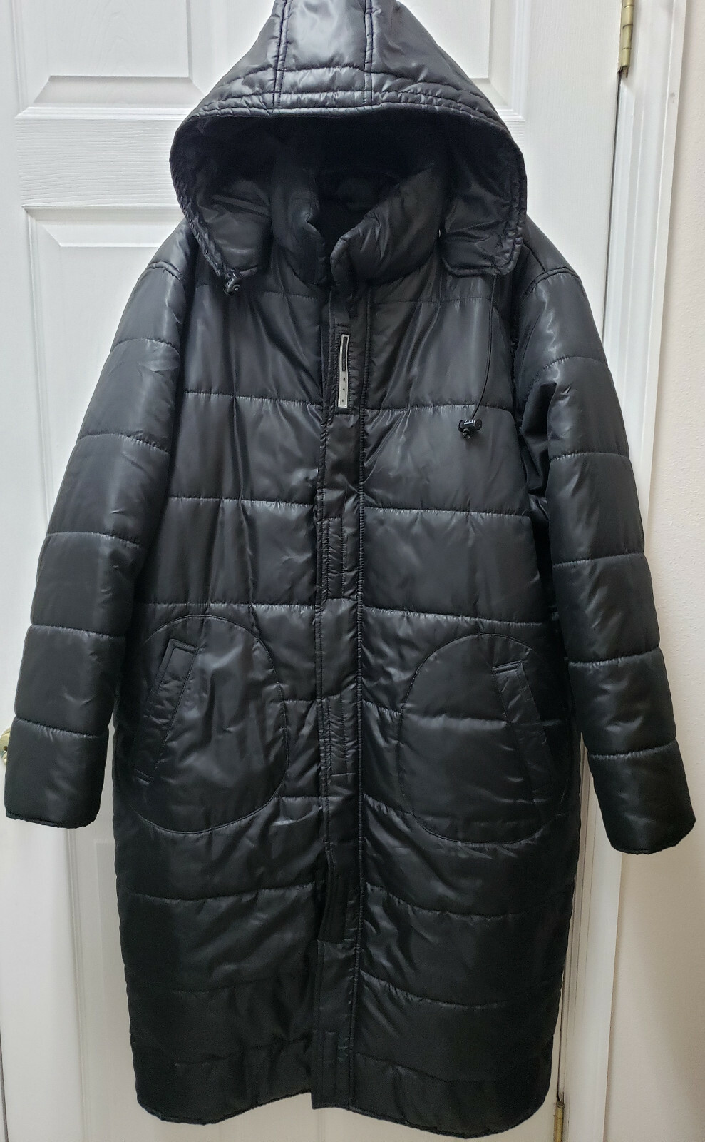 zara long down jacket